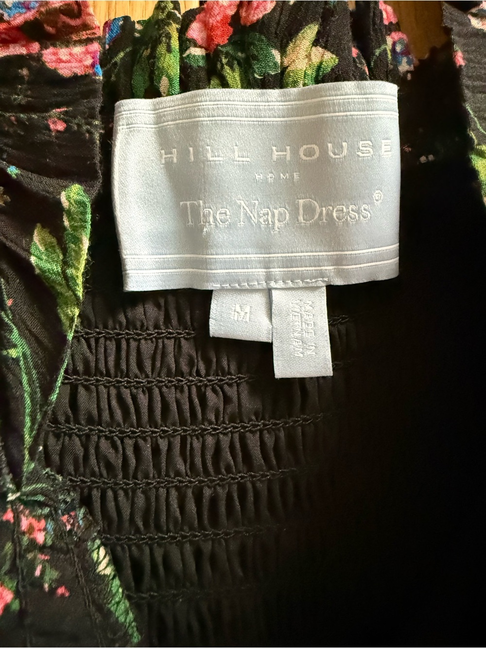 Hill House Ellie Nap Dress in black floral print, size M - Picture 12 of 12